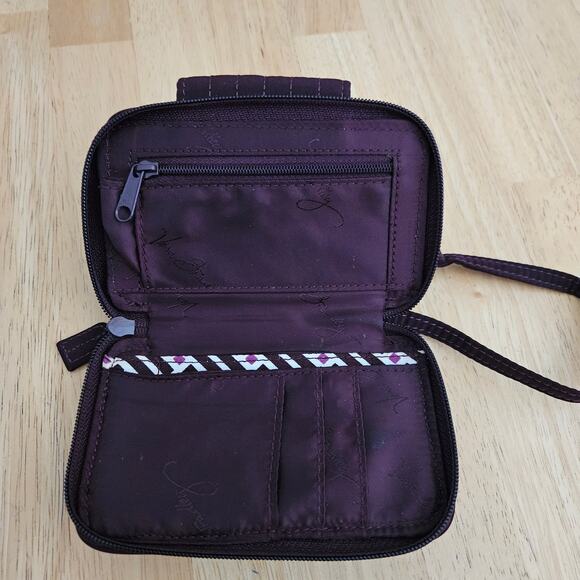 Vera Bradley Iconic RFID Wallet/Wristlet Mulled Wine EUC - Picture 5 of 7